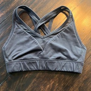 Lululemon Black Mesh Trim Sports Bra in Size 4. Like new condition